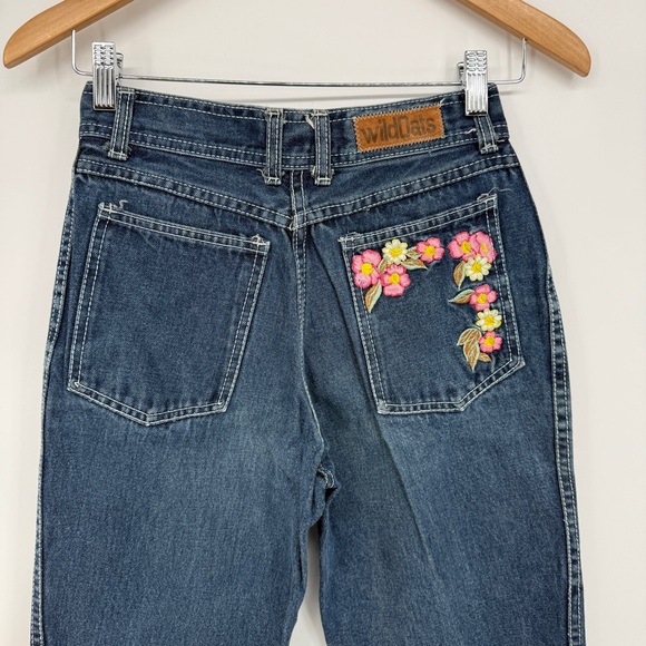 Vintage Wild Oats Embroidered Jeans Size 9 - Picture 4 of 6